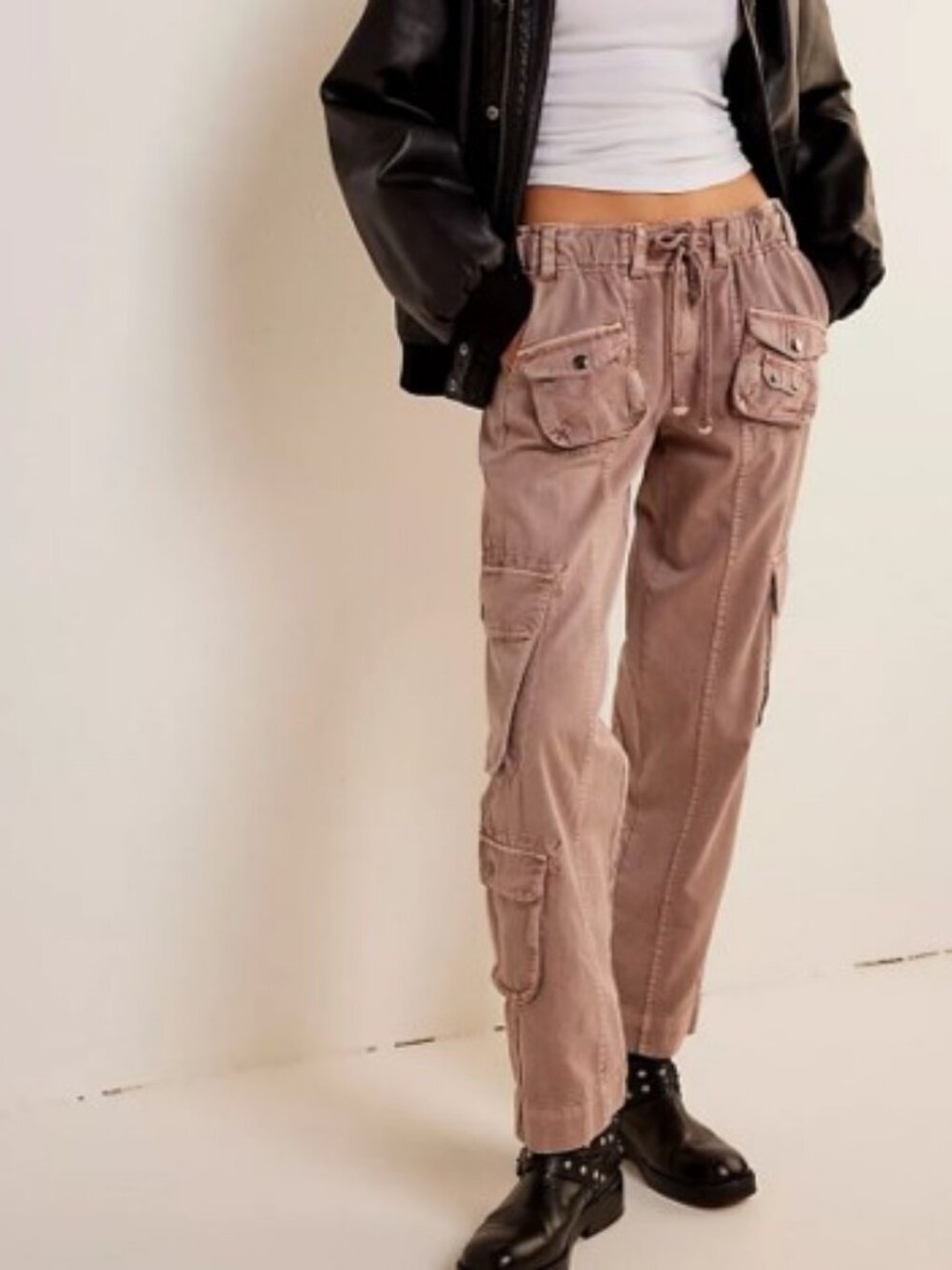 Free People Tahiti Cargo Pants Cashmere Tan XS/30